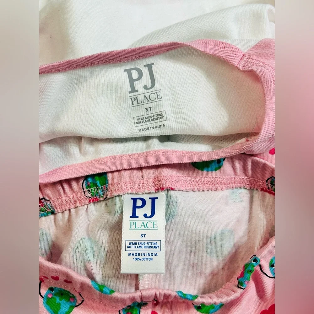 New! PJ Place Pajama Set Bundle of 2 Sets New Without Tags Toddler Girls 3T